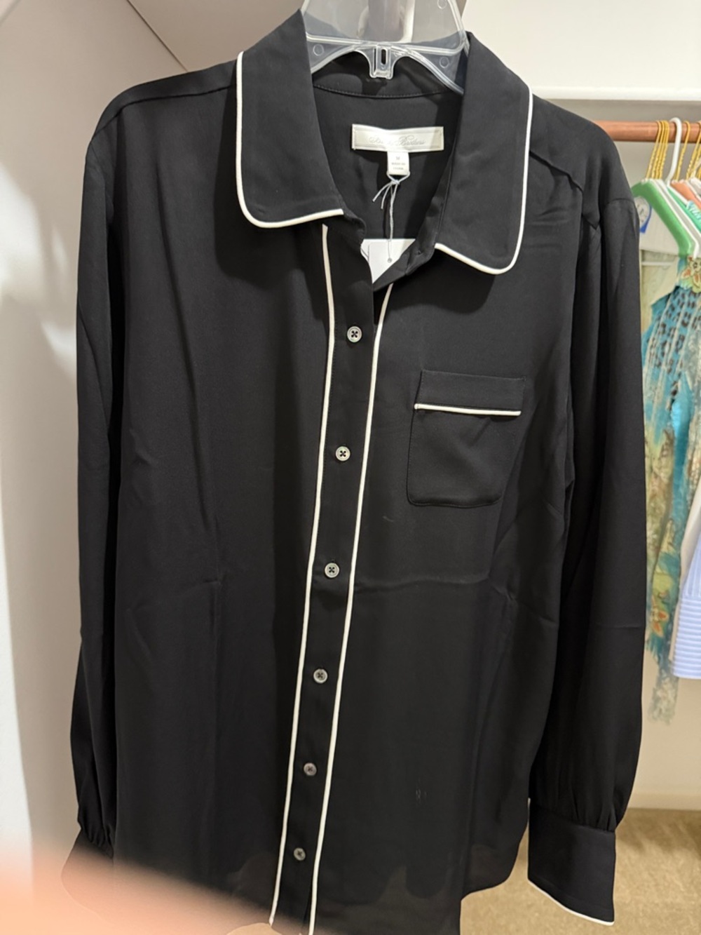 Brooks Brothers Black Top with White Detail
